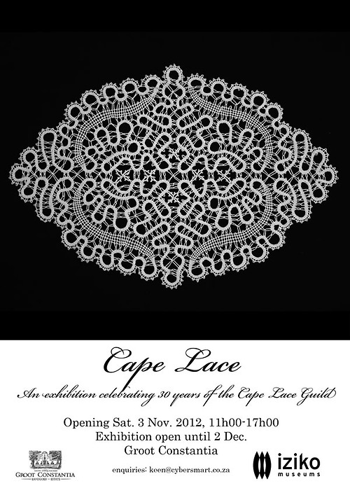 A braid lace mat made by Moira Pletts was the invitation graphic for the guild